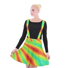 Graphic Kaleidoscope Geometric Suspender Skater Skirt by Simbadda