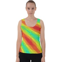 Graphic Kaleidoscope Geometric Velvet Tank Top