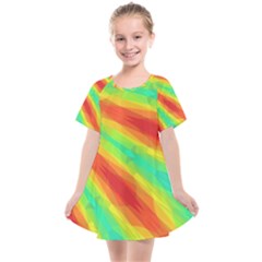 Graphic Kaleidoscope Geometric Kids  Smock Dress