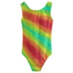 Graphic Kaleidoscope Geometric Kids  Cut-out Back One Piece Swimsuit