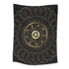 Fractal Gold Mandala Fractal Art Medium Tapestry by Simbadda