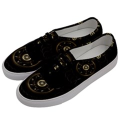 Fractal Gold Mandala Fractal Art Men s Classic Low Top Sneakers by Simbadda