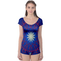 Mandala Abstract Fractal Patriotic Boyleg Leotard  by Simbadda