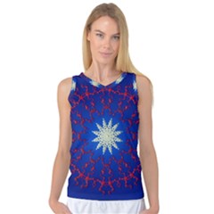 Mandala Abstract Fractal Patriotic Women s Basketball Tank Top by Simbadda