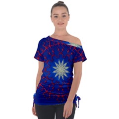 Mandala Abstract Fractal Patriotic Tie-up Tee