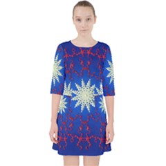 Mandala Abstract Fractal Patriotic Pocket Dress by Simbadda