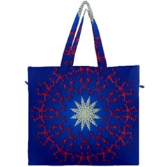 Mandala Abstract Fractal Patriotic Canvas Travel Bag