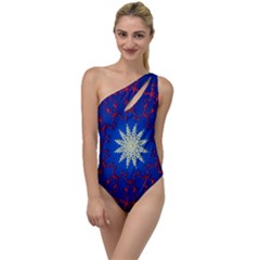 Mandala Abstract Fractal Patriotic To One Side Swimsuit