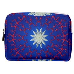 Mandala Abstract Fractal Patriotic Make Up Pouch (medium) by Simbadda