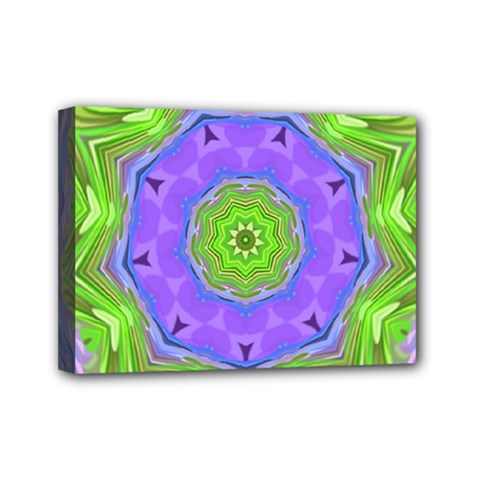 Abstract Art Colorful Mini Canvas 7  X 5  (stretched) by Simbadda