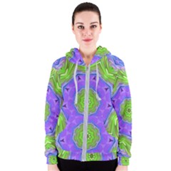 Abstract Art Colorful Women s Zipper Hoodie by Simbadda