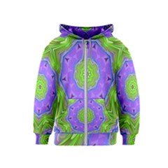 Abstract Art Colorful Kids  Zipper Hoodie by Simbadda