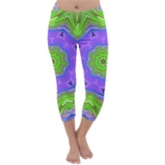 Abstract Art Colorful Capri Winter Leggings  by Simbadda