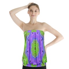 Abstract Art Colorful Strapless Top by Simbadda