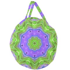 Abstract Art Colorful Giant Round Zipper Tote by Simbadda