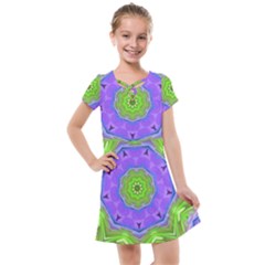 Abstract Art Colorful Kids  Cross Web Dress