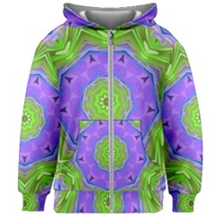 Abstract Art Colorful Kids Zipper Hoodie Without Drawstring by Simbadda