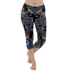 Art Pattern Fractal Art Artwork Design Lightweight Velour Capri Yoga Leggings