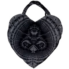 Art Artwork Fractal Digital Art Giant Heart Shaped Tote by Simbadda