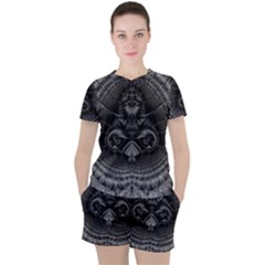 Art Artwork Fractal Digital Art Women s Tee And Shorts Set