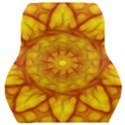 Kaleidoscope Floral Mandala Yellow Car Seat Back Cushion  View1