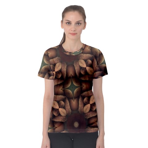 Pattern Moroccan Print Geometric Women s Sport Mesh Tee by Simbadda