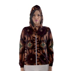 Pattern Moroccan Print Geometric Hooded Windbreaker (women) by Simbadda