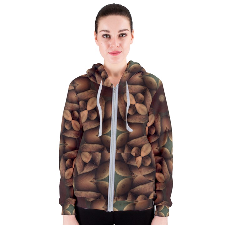 Pattern Moroccan Print Geometric Women s Zipper Hoodie