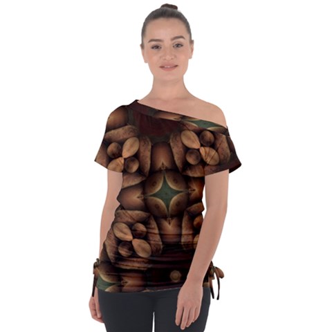 Pattern Moroccan Print Geometric Tie-up Tee by Simbadda