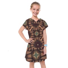 Pattern Moroccan Print Geometric Kids  Drop Waist Dress by Simbadda