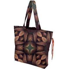 Pattern Moroccan Print Geometric Drawstring Tote Bag