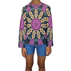 Abstract Art Abstract Background Kids  Long Sleeve Swimwear by Simbadda