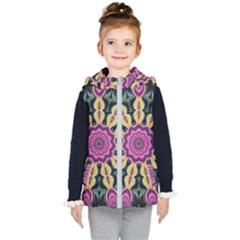 Abstract Art Abstract Background Kid s Hooded Puffer Vest by Simbadda