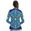 Mandala Blue Abstract Circle Drape Collar Cardigan View2