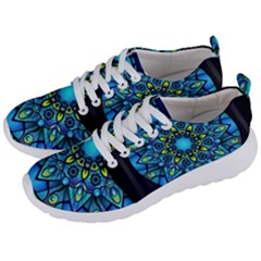 Mandala Blue Abstract Circle Men s Lightweight Sports Shoes by Simbadda