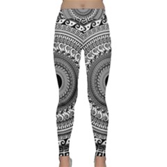 Graphic Design Round Geometric Classic Yoga Leggings by Simbadda