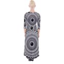 Graphic Design Round Geometric Quarter Sleeve Wrap Maxi Dress View2