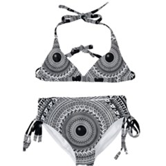 Graphic Design Round Geometric Kids  Classic Bikini Set