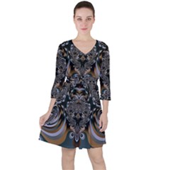 Fractal Art Artwork Design Ruffle Dress