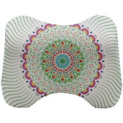 Flower Abstract Floral Head Support Cushion by Simbadda