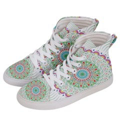 Flower Abstract Floral Women s Hi-top Skate Sneakers by Simbadda