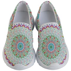 Flower Abstract Floral Kid s Lightweight Slip Ons by Simbadda