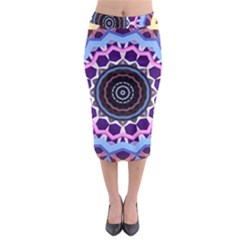 Mandala Art Design Pattern Midi Pencil Skirt by Simbadda