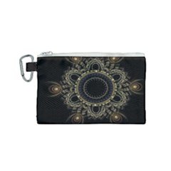 Fractal Mandala Intricate Canvas Cosmetic Bag (small) by Simbadda