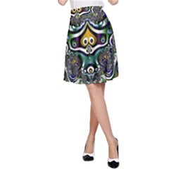 Fractal Art Artwork Design Pattern A-line Skirt by Simbadda