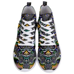 Fractal Art Artwork Design Pattern Men s Lightweight High Top Sneakers by Simbadda