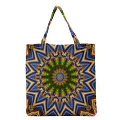 Abstract Antique Art Background Pattern Grocery Tote Bag by Simbadda