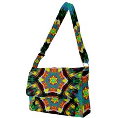 Chakra Art Heart Healing Blue Full Print Messenger Bag