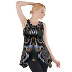 Art Fractal Artwork Design Side Drop Tank Tunic by Simbadda