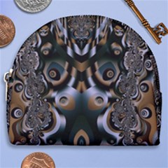 Art Fractal Artwork Design Horseshoe Style Canvas Pouch